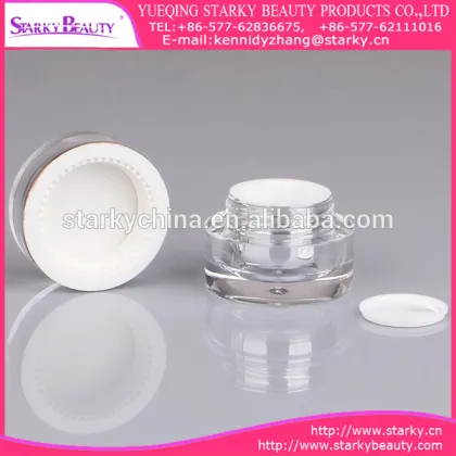 Popular 5g 15g 30g 50g empty plastic cream jar; pearl white 30g cream jar