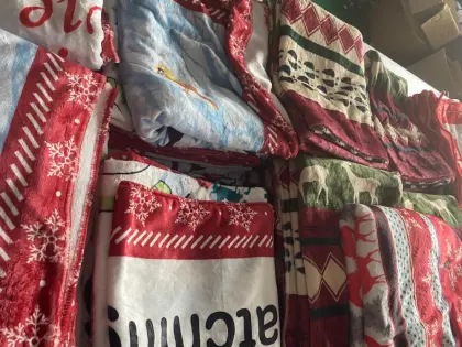 Soft Warm Christmas Fuzzy Raschel Fleece Thick Blanket