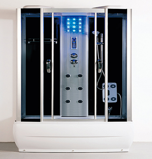 Rectangular Steam Shower Room with Control Panel