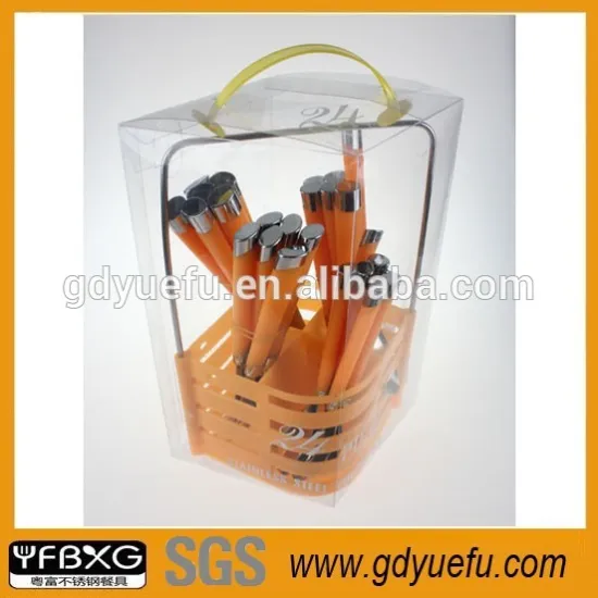 Hot sale Iron Stand Hotel Plastic Handle Tableware