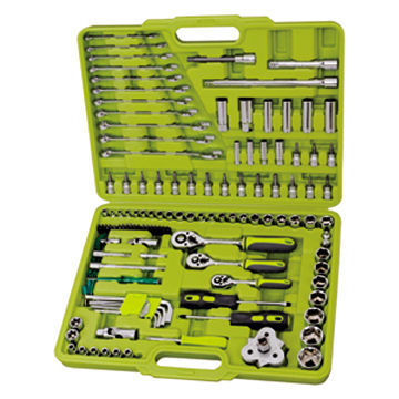 121-piece 1/4/3/8/1/2" drive socket and ratchet handle set