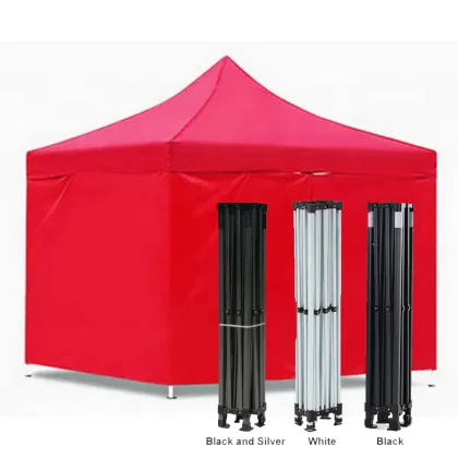 Gazebo Carpa Autoarmable 3x3 Blanco con Pared y Ventanas