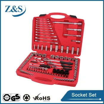 108pcs 1/2&3/8&1/4 CR-V different types wrenches socket set