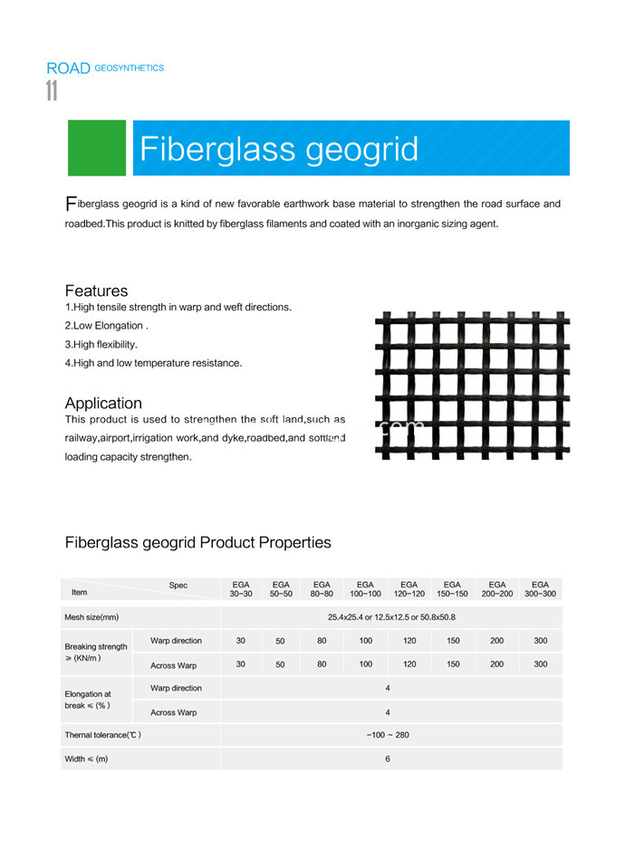 Self Adhesive Glass Fiber Geogrid