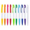 Promosi pengiklanan White Plastic Ball Pen