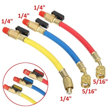 HVAC AC Tool Fiting Kit med korta laddningsslangar R410A och kulventiler