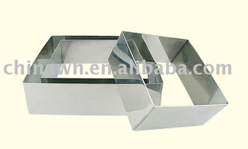 stainless steel mousse ring with square shape