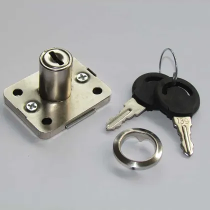 101 Nickel-Plated Drawer Lock for File Cabinet