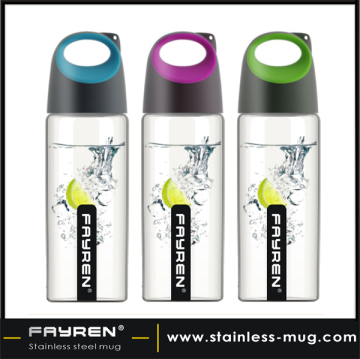 Custom logo glass drinking bottles with lids