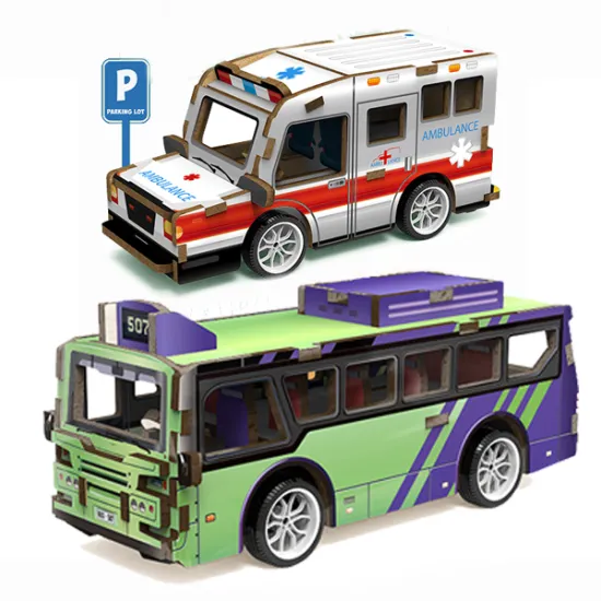 19-Piece Wooden Puzzle Truck and Bus Toy Set: Educational EPT Promotion