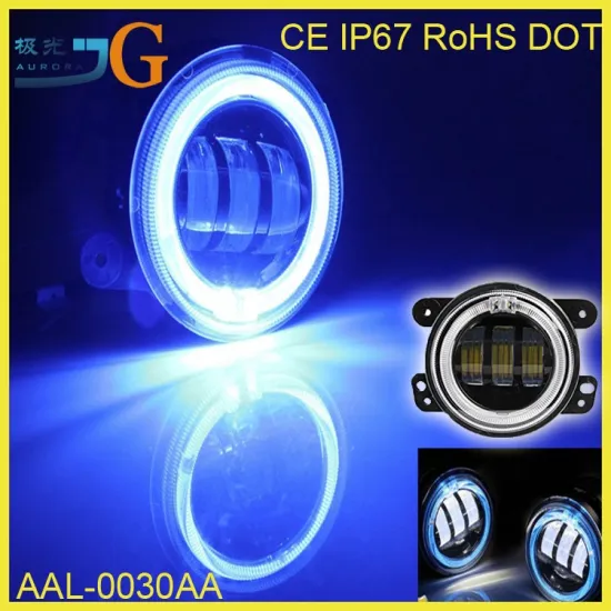 Halo 30W 4Inch LED Offroad Waterproof Motorcycle Fog light Motorbike Fog lamp Headlight Motorcycle Fog Light Kit for Harley