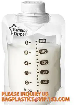 ray sterilized ldpe breastmilk storage bags, breast milk storage bag, 180ml double zipper breast milk storage bags