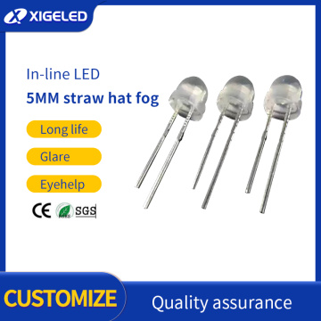 In-line LED 5mm straw hat Mini Led Lights