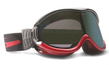 logo ski goggles with strap