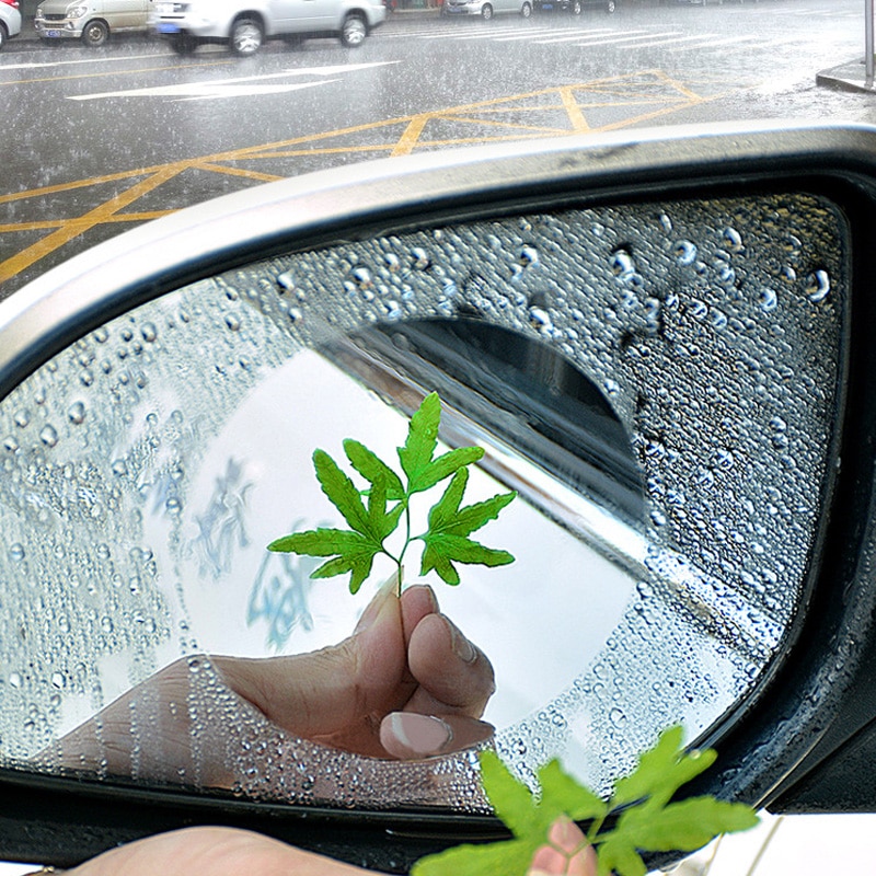 2Pcs Car Rearview Mirror Anti Fog Side Window Film Waterproof Protective Anti-Fog Rainproof Membrane Anti-Glare Foil Sticker