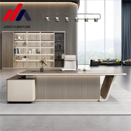 Modern Wood Office Desk with Drawer - Customizable Home Office Computer Desk