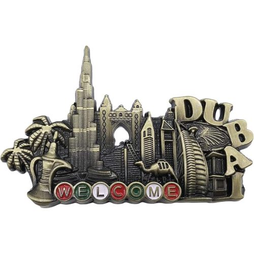 Custom 3D Antique Bronze Zinc Alloy Medium-sized Paper Souvenir Magnet Singapore Tourists Shape Style Fridge Magnetic Sticker