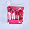 Ensemble de kit de bouteille de voyage en avion en plastique portable vide