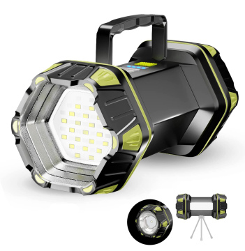 Powerful Rechargeable LED Searchlight with Power Bank for Long Distance Outdoor Hunting and Lighting