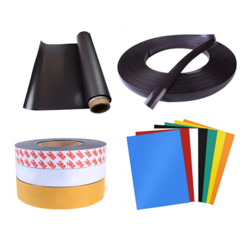 Flexible Rubber Magnetic Roll Tape: Plain or Adhesive Attached Sheets for Sale