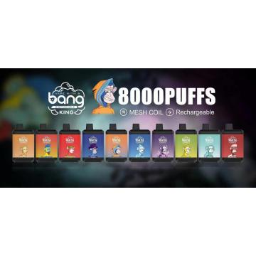 Bang King 8000 Vape descartável Todo sabor Coréia