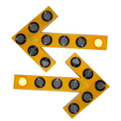 road construction aluminum yellow flashing arrow sign