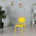 Eames coloridos empilhando cadeira de jantar de plástico branco