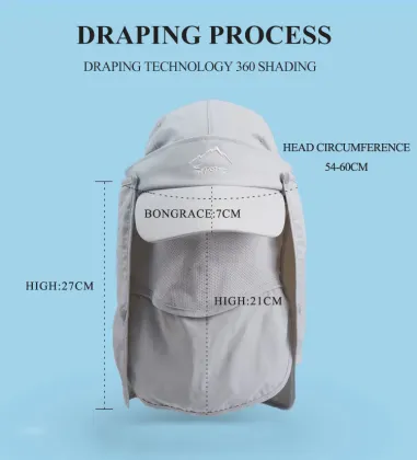 Outdoor Sun Protection Fishing Hat With Neck Flap