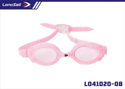 Blue Silicone Comfortable Anti Fog Swimming Goggles With Pc Lens Uv Protection For Junior