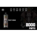 KK էներգետիկ մեկանգամյա օգտագործման Vape 5% 8000 Puffs