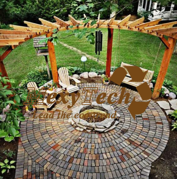 Foshan pe composite wood arc-shaped pergola, a nice backdrop for garden