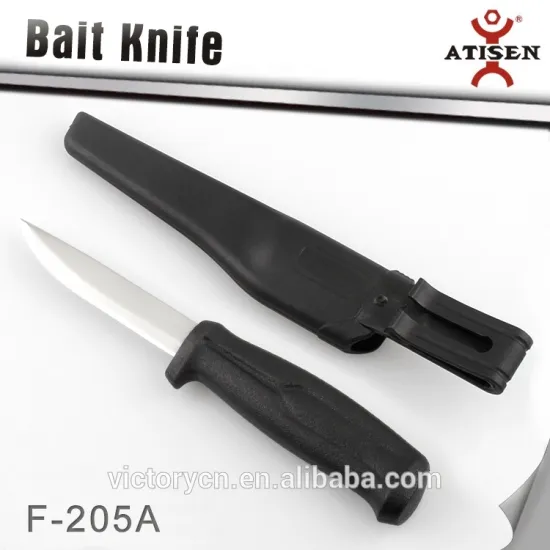 4" stainless bait knife,fishing knife with PP sheath F-205A