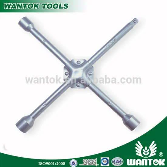 14" Powder-coated Cross Wrench with Iron Pad