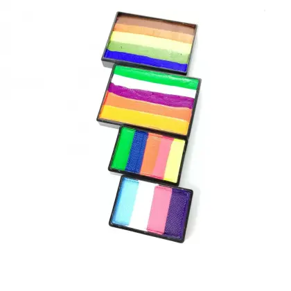 Rainbow Split Cake Face Paint