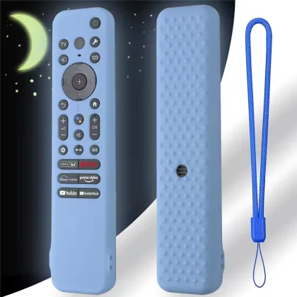 Sony Remote Control Protective Silicone Case - Anti-Slip Sleeve & Lanyard for RMF-TX810U TX811U TX910U