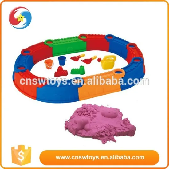 Plastic colorful wall 36PCS Beach Toy Set With 500g Space Sand intelligence toy