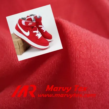 polyester loop velvet fabric for red shoes fabric