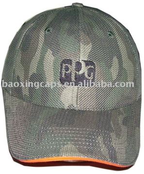 mesh&camouflage cotton sandwich cap hat