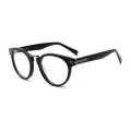 تصميم جديد عصري فريد من نوعه Metal Nose Bridge Round Lenses Acetate Frames Pantical Eyeglasses