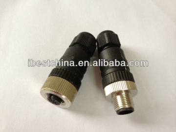 M12 Female Connector, M12 Male Connector, M12 4 Poles Connector, M12 4 Pins Connector (IBEST)