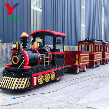 High Quality Amusement Park Rides Attraction 24P Steam Electric Mini Trackless Train Ride For Sale