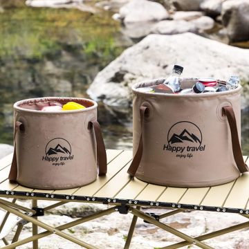 Custom Outdoor Folding Bucket - PVC Cloth Material