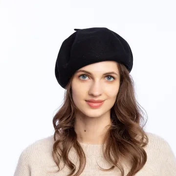 Mode handgefertigte Stickmütze Hut für Frauen - klassischer Slouchy Winter Baskenmütze