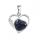 Sodalite Love Heart Birthstone Pendante Colliers de pierre précieuse pour les femmes