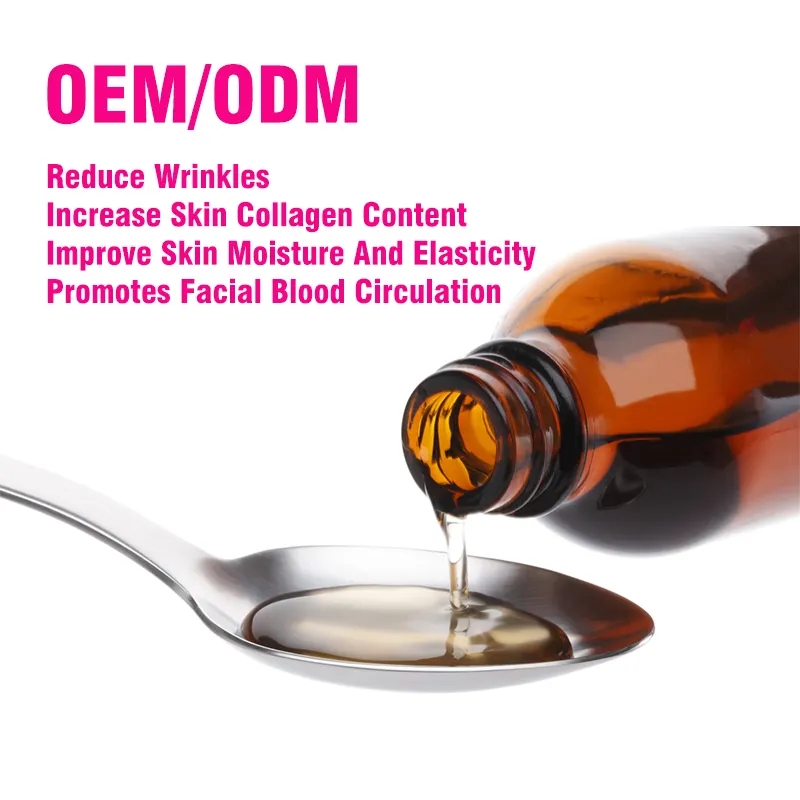 OEM/ODM Vegan Raspberry Flavor Hyaluronic Acid Collagen Reduce Wrinkles Skin Brighten Collagen Peptide Drink