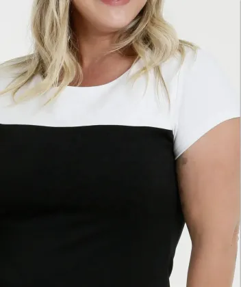 O-neck Short Sleeve Dress Plus Size Dress