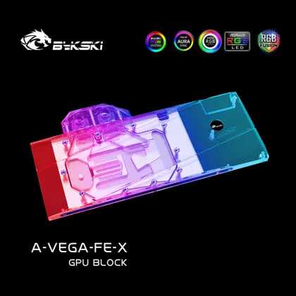 Bykski GPU Water Block for AMD Radeon VEGA 64/56 Founders Edition - 5V/12V RGB A-VEGA-FE-X