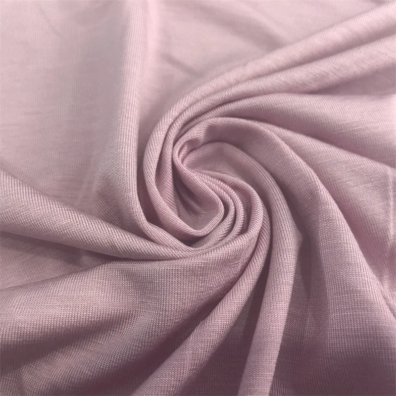 ผ้าเจอร์ซีย์ย้อมวิสโคสสีทึบที่ปรับแต่งได้สำหรับชุดนอน