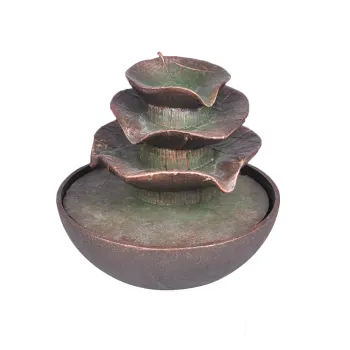 Table Fountain Wire Lotus Leaves