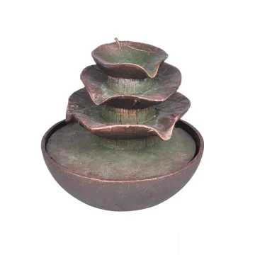 Table Fountain Wire Lotus Leaves